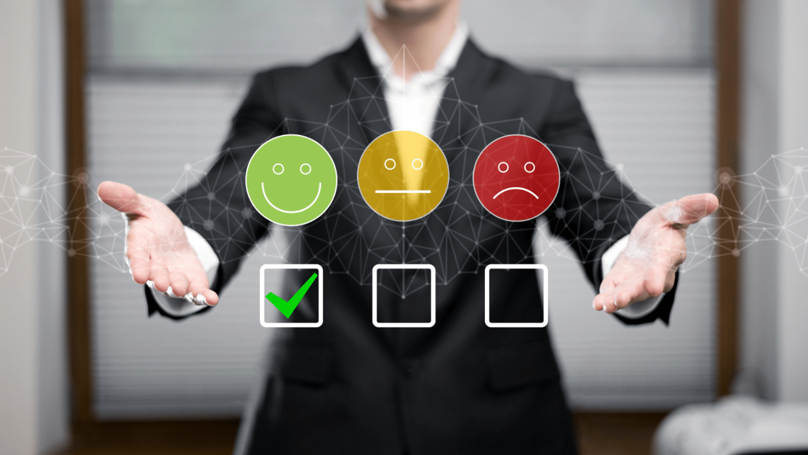 Customer satisfaction graphic representation
