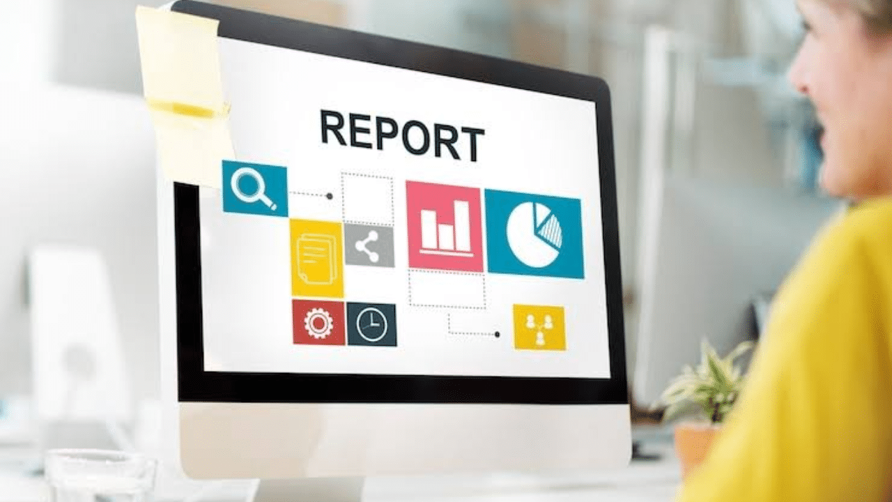 SEO metrics report displaying on a desktop